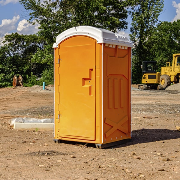 how often are the porta potties cleaned and serviced during a rental period in Lorentz